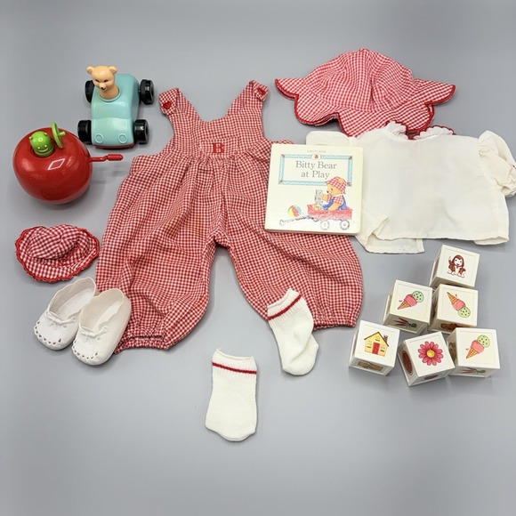 American Girl Other - American Girl Bitty Baby Fun in the Sun Red Gingham Set Outfit & ExtrasToy Shoes